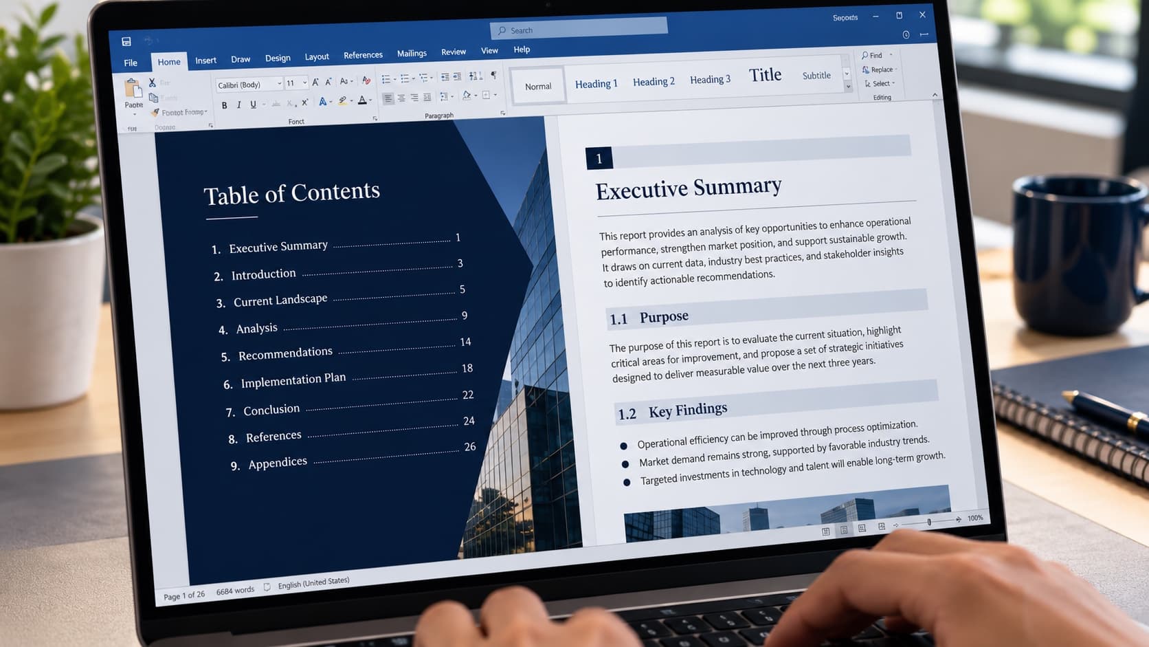 Microsoft Word — Professional Document Creation